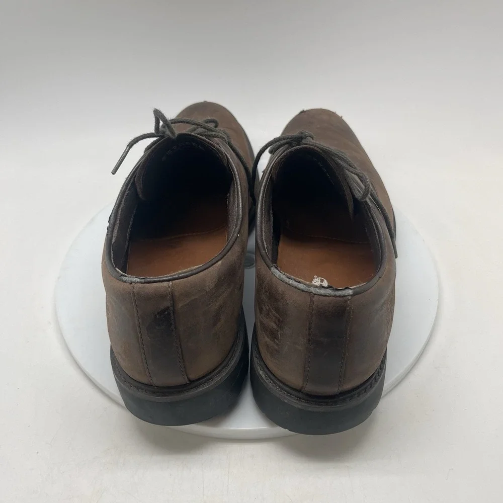 Timberland‎ Shoes Mens 10.5 Leather Oxford Stormbucks Brown Workwear Lace 5550R
